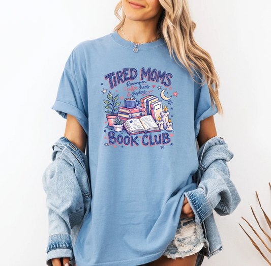 Tired Moms T-shirt (light blue)
