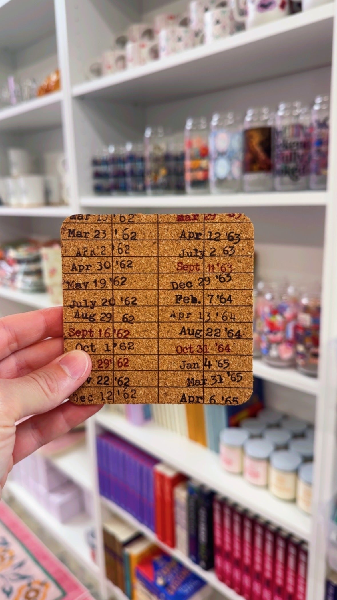 Library Checkout Coaster