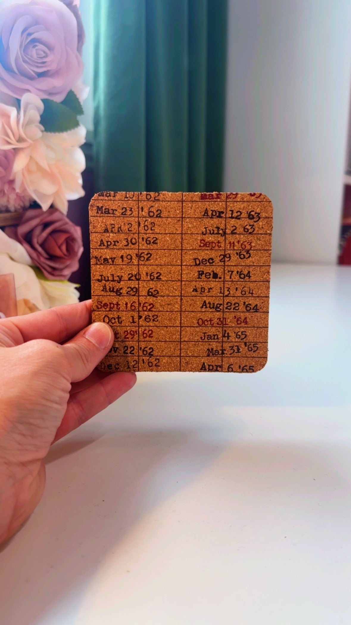 Library Checkout Coaster