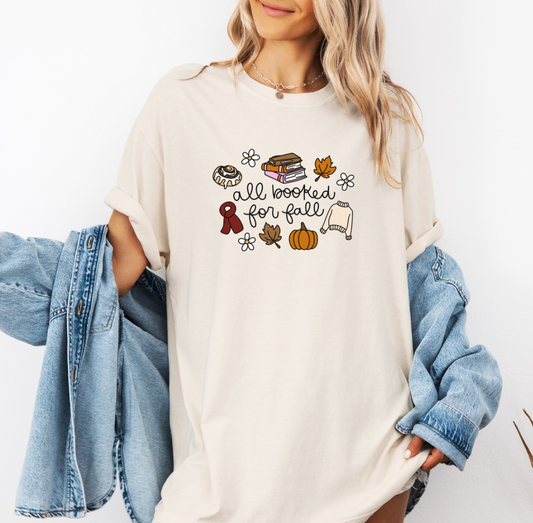 Booked for Fall T-shirt (Ivory)