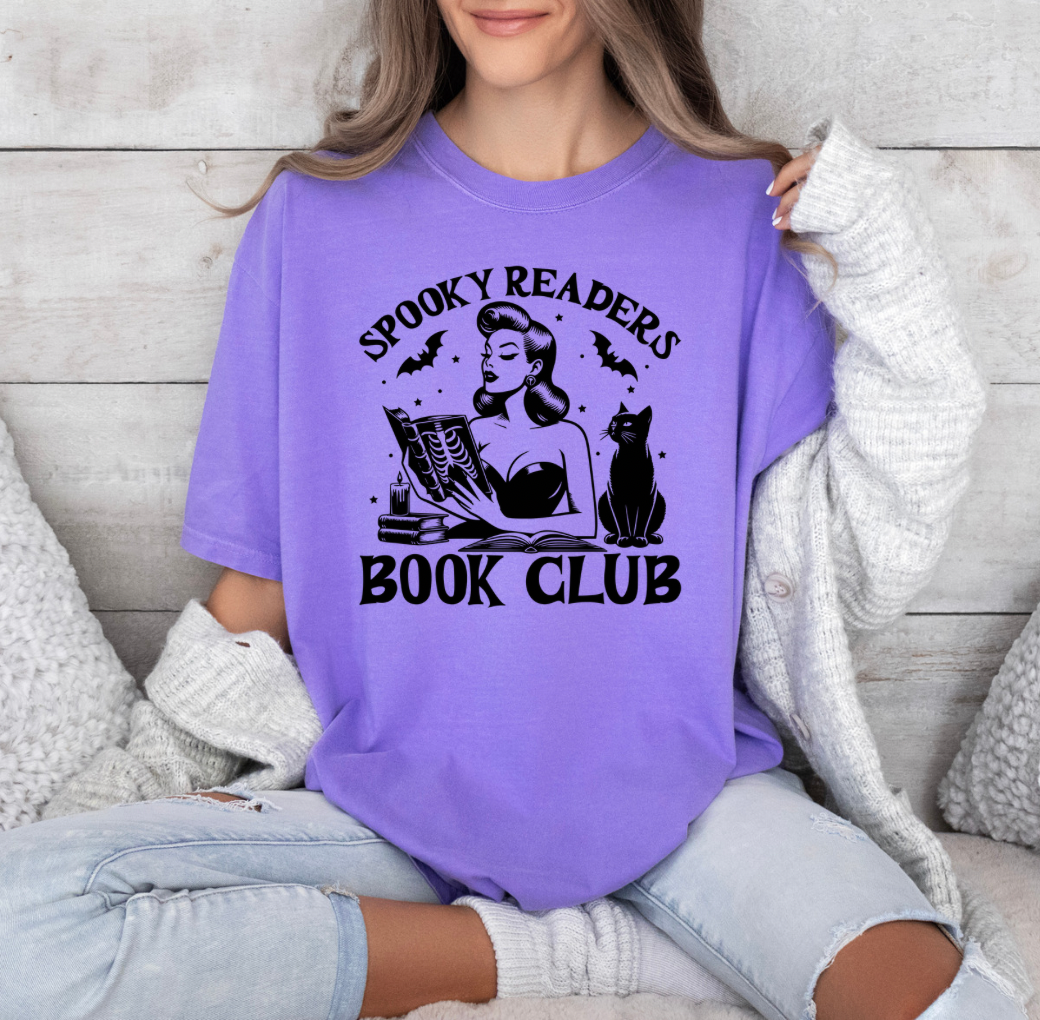 Spooky Reader T-shirt (Dark Purple)