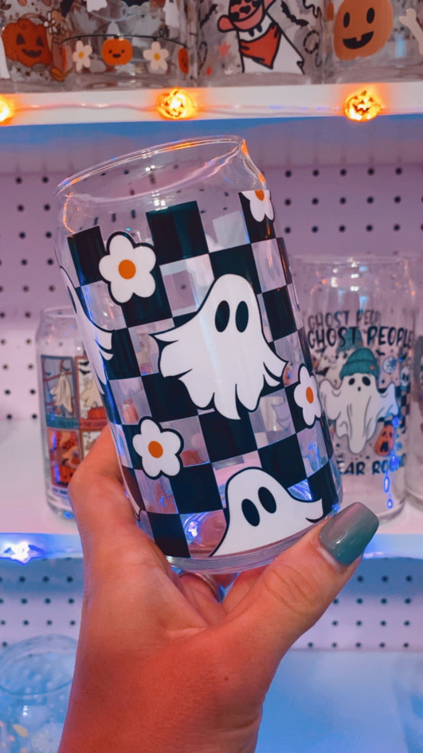 16 oz Ghost Glass Cup